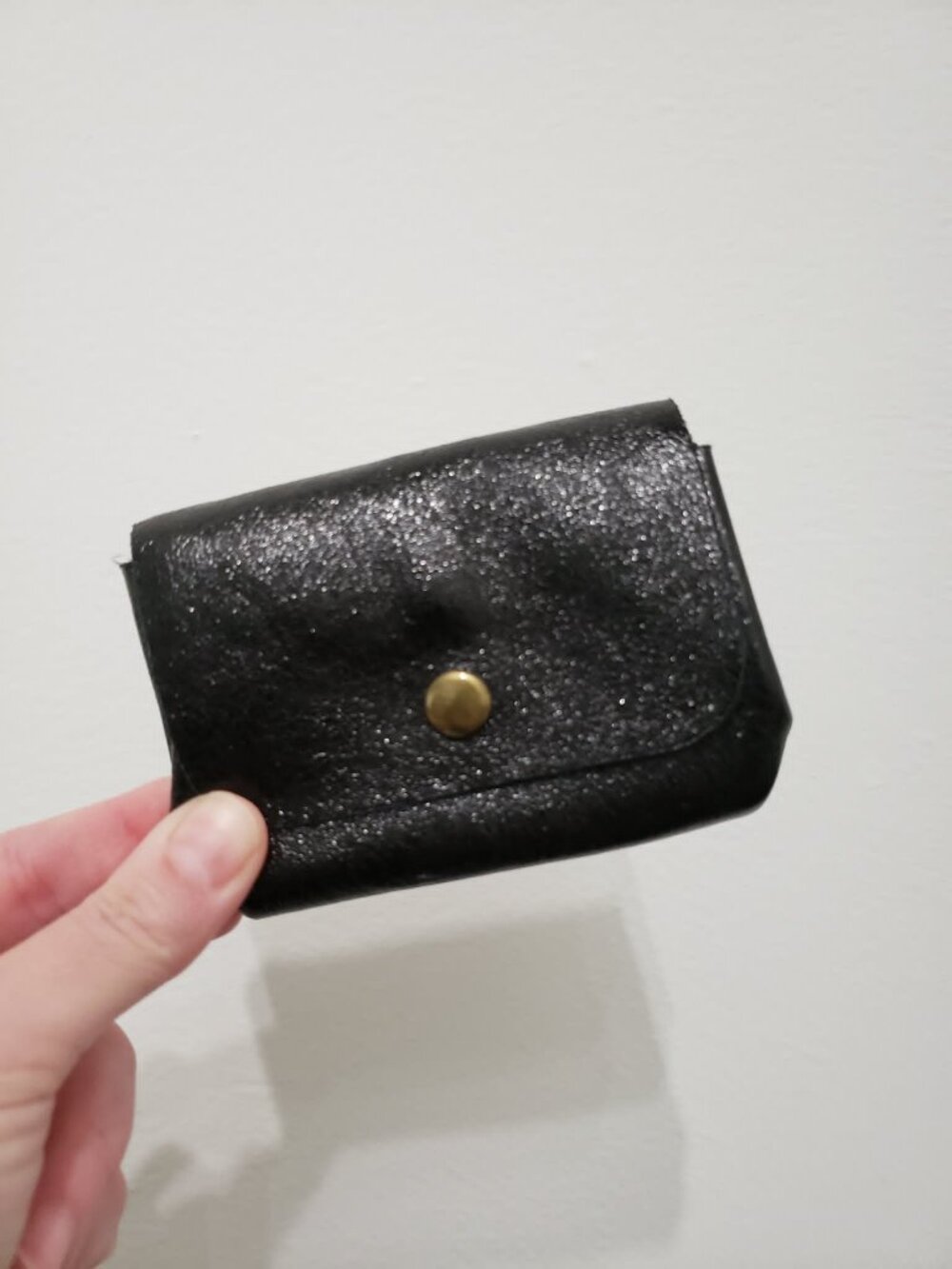 black leather wallet made in italy
